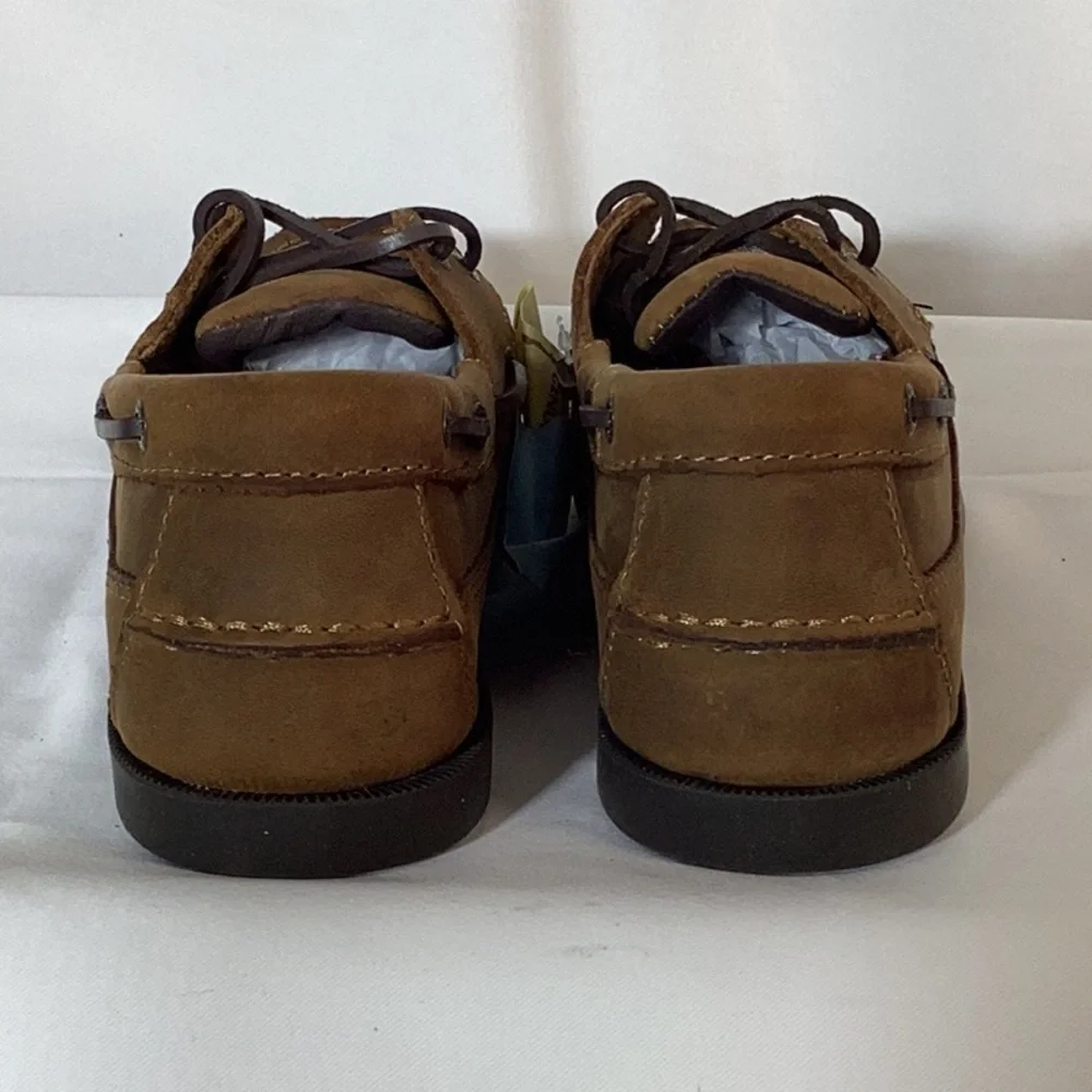Men’s NWT Life Outdoors Two-Eyelet Boat Shoe Beige Size 10.5